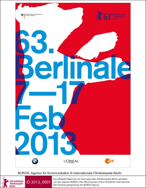 The official poster of the 63rd Berlin International Film Festival, designed by the BOROS Agency - Copyright Berlinale