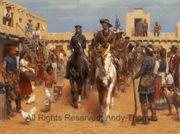 Kit Carson & the Fremont Expedition a Bents Fort - copyright Andy Thomas