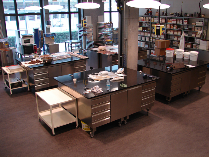Kitchen of the chocolate academy in Zurich - copyright Carma-Barry Callebaut