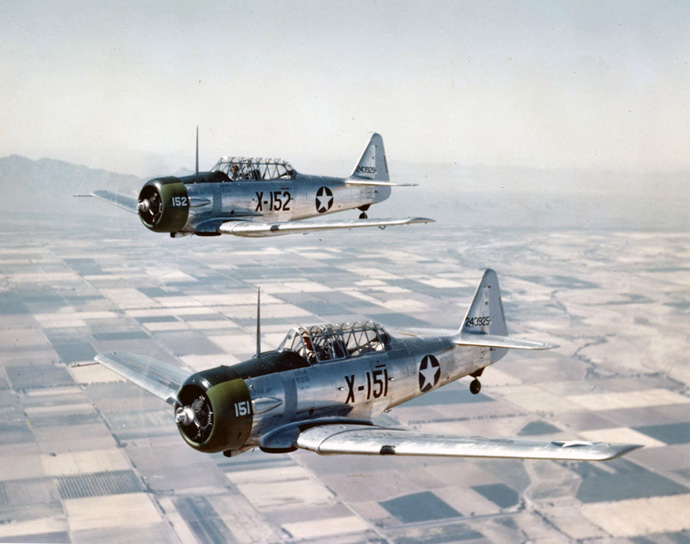 AT-6C Texans in flight 1943 - USAAF