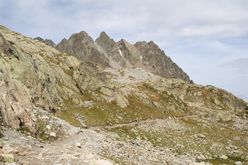 Aiguilles Rouges Reserve path on the way to the Lac Blanc