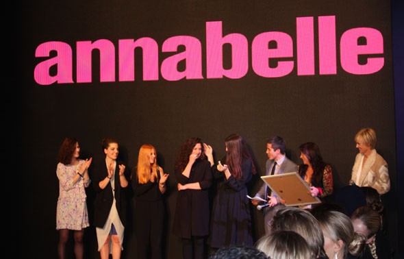 Annabelle award - Julia Winkler receives her prize in Zurich