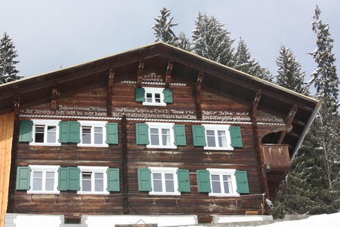 Chalet in Austria with inscriptions