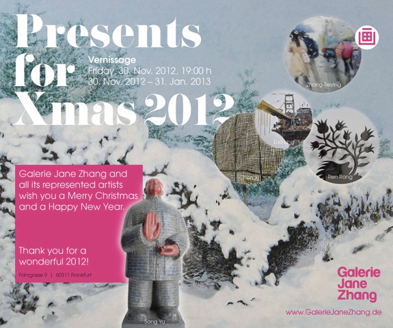 Vernissage and Exhibit "Presents for Xmas 2012" - credit Jane Zhang Gallery in Frankfurt