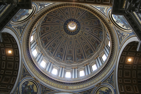 Michelangelo's dome, St. Peter's basilica in Rome