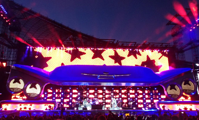 Beautiful light effects at the Bon Jovi concert in Munich 
