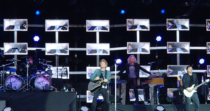 The band Bon Jovi performing in Munich 