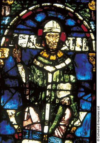 Stain glass window of Thomas Becket