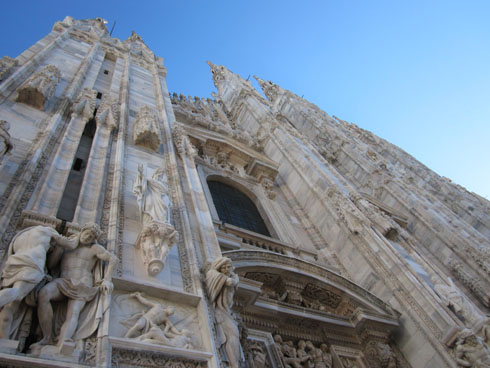 Cathedral sculptures-  left side of front facade