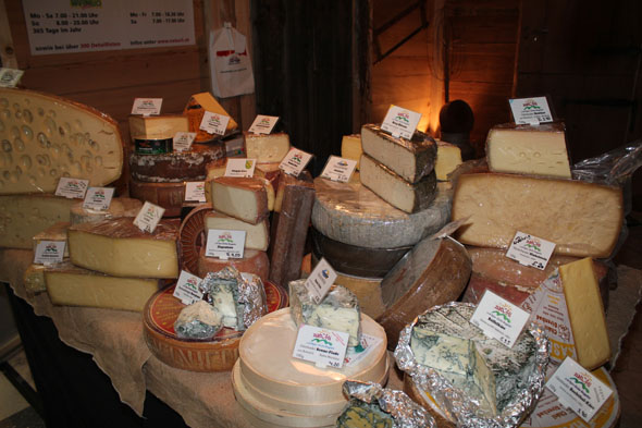 Cheese display at the Gourmesse