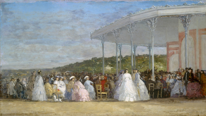 Concert au casino de deauville Eugène Bourdin  National Gallery of Art, Washington, Collection de Monsieur et Madame Paul Mellon