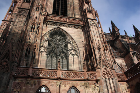 Strasbourg cathedral outside close up