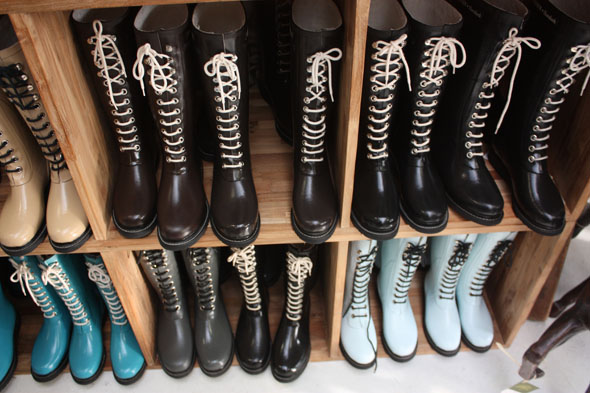 colorful plastic boots from Ilse Jacobsen