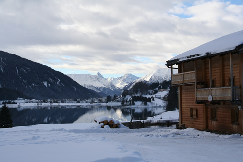 Davos lake in the winter 