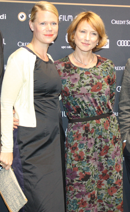 Director of Finsterworld Frauke Finsterwalder with German actress Corinna Harfouch - copyright Veronique Gray