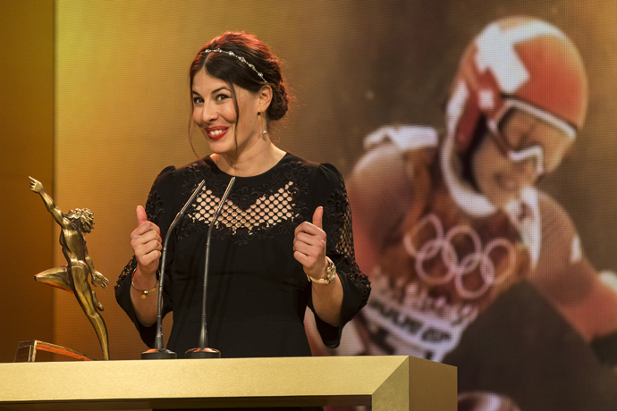 Dominique Gisin  at the Credit Suisse Sports Awards Dec  - 14th 2014, in Zuerich credit Photopress Alexandra Wey