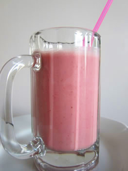 Strawberry yogurt drink