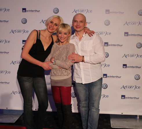 Ekaterina Chesna, Aljona Savchenko and Alexander Chesna - After Show Party, Art on Ice