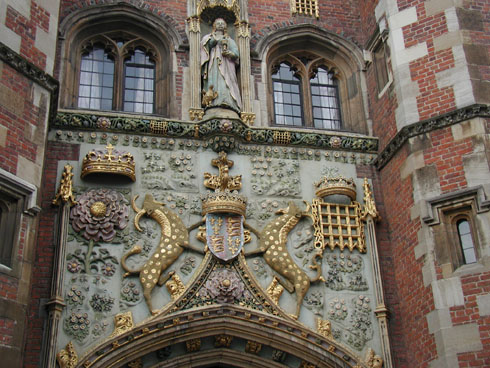 Facade of a college in Cambridge