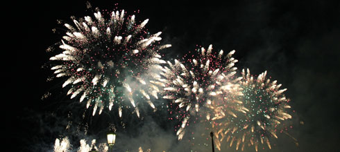 Fireworks in Venice for the Redentore Festival in July 