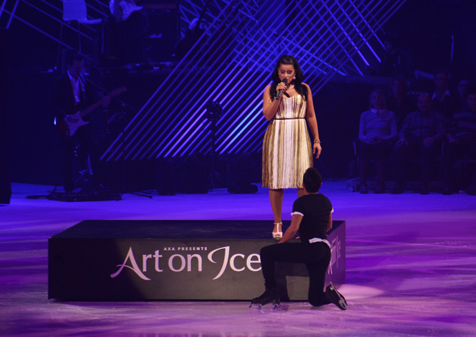 Florent Amodio and Nelly Furtado at Art on Ice 2015 - Credit photo Veronique Gray