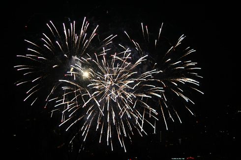 Fireworks display over Zurich