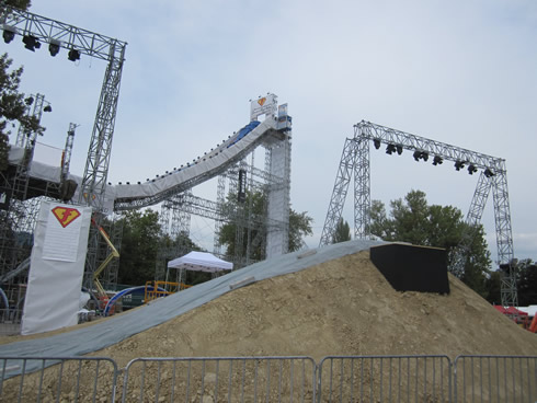 Freestyle jump and dirt hill for Bmx riders