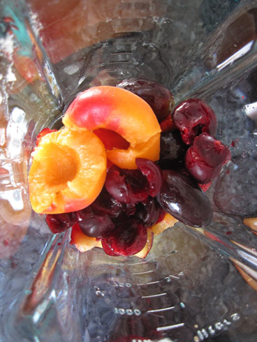 Fruits in a blender