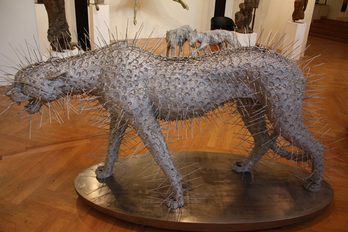 Gallery Geist with Leopard with spikes from David Mach Ra