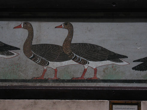 Geese wall painting at the Egyptian Museum in Cairo