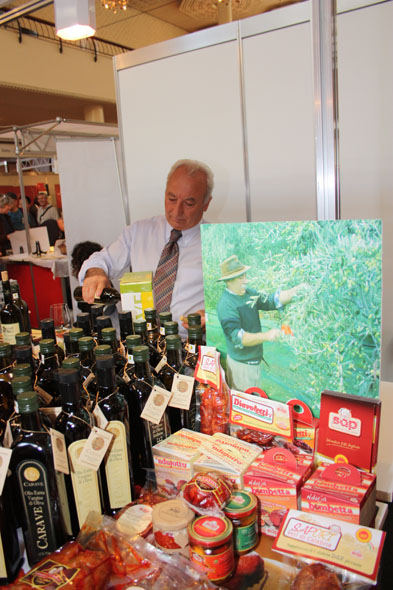 Gourmesse 2012 - Olive oil stand Carave from Calabria with Mr Zito Girolamo