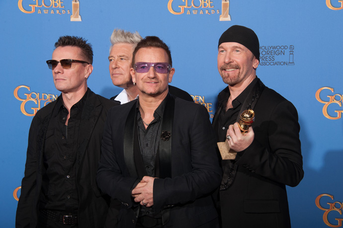 U2 at the 71st Golden Globes-Golden-Globe®-Awards-images