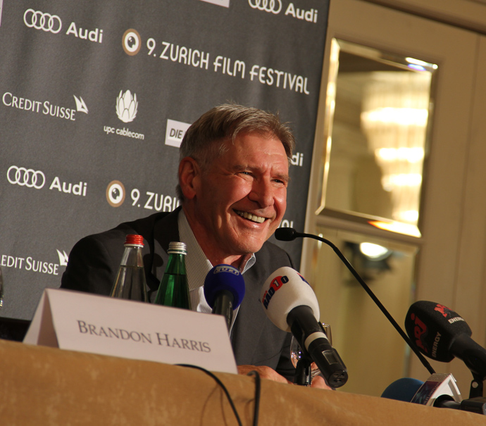 Harrison Ford at press conference copyright Agnieska Obuchowicz