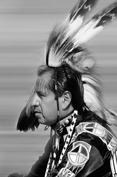 Lakota Artist Jim Yellowhawk on his Indian Motorcycle, Native American Indian, Black Hills, South Dakota, USA