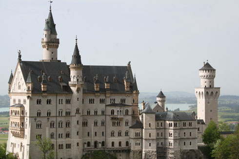 Ludwig's castle in Neuschwanstein in Bavaria