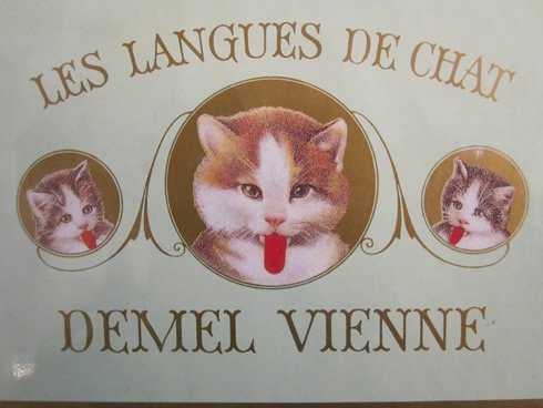 Demel cat's tongues cookies box