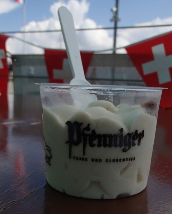 Homemade ice cream at Café Pfenniger, Rigi Mountain, Switzerland