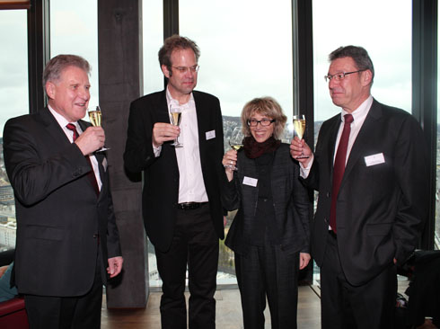 Markus Graf, Mike Guyer, Annette Gigon and Peter Lehmann at Prime Tower