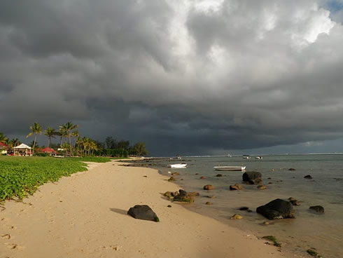 Approaching storm on Mauritius Island