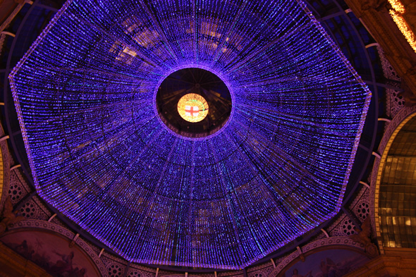 Glass roof of the Galleria Vittorio Emmanuele in Milan (Italy)
