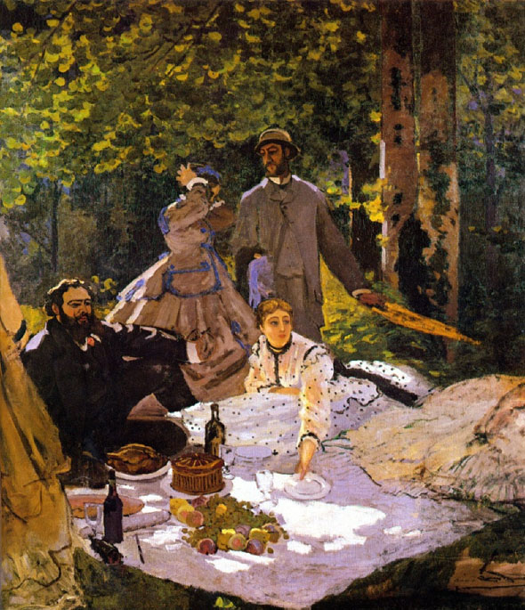 Monet "Le Dejeuner sur l'herbe" (1865-66) - Museum d'Orsay in Paris