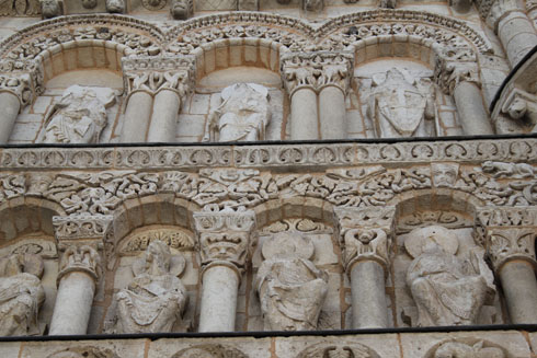 Notre Dame La Grande Bas reliefs in Poitiers
