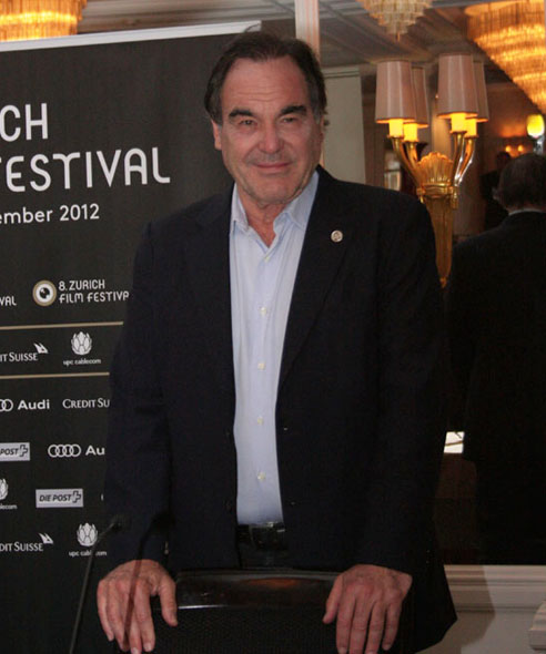 Oliver Stone at the ZFF press conference, Baur au Lac Hotel