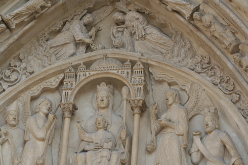 Portal Saint Anne, Notre Dame of Paris Cathedral,France