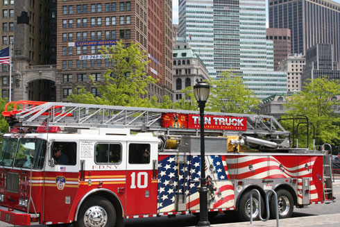 Fire department truck, New York