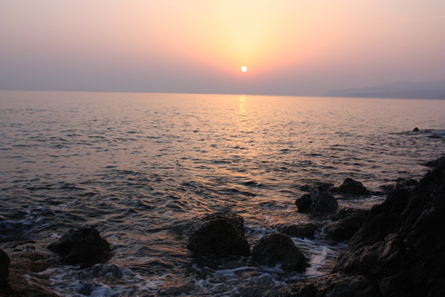 sunrise on Nana Beach near Chersonissos