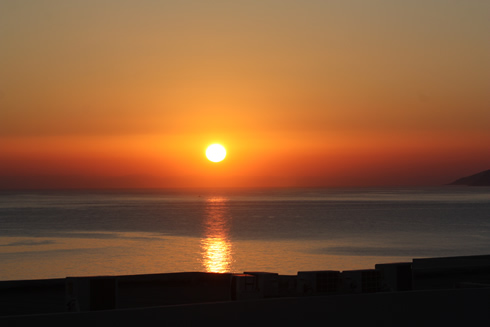 Morning sunrise from patio, Crete