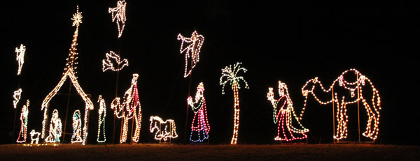 Religious scene at the Magical Nights of Lights, Lake Lanier