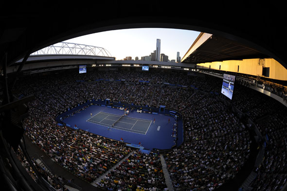 Australian Open - Day 7 -  Federer v Tomic at the Rod Laver Arena AO12 - credit Ben Solomon