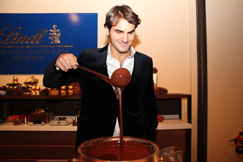 Roger Federer and Lindt Milk chocolate